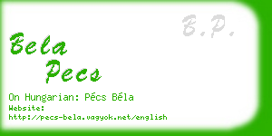 bela pecs business card
